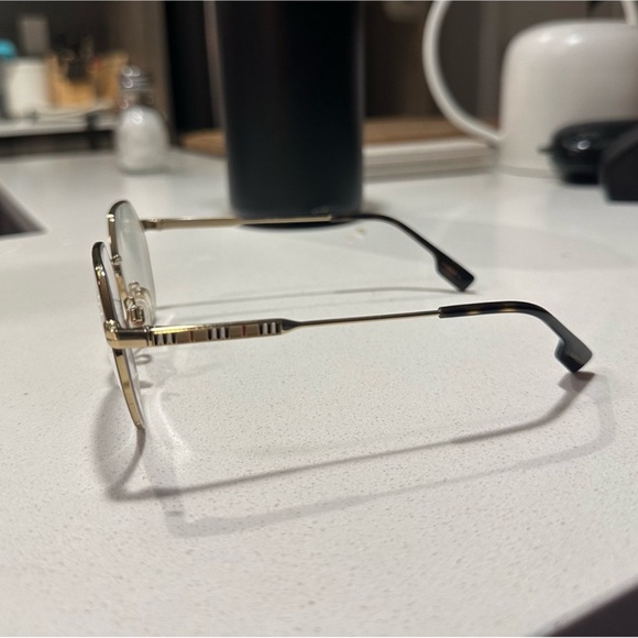 Burberry B1350 1312 Gold Round Square Eyeglass Frames - Picture 7 of 10